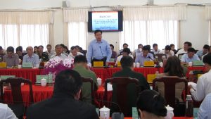 Đồng chí Trần Hữu Thế - Phó Chủ tịch UBND tỉnh phát biểu tại hội nghị